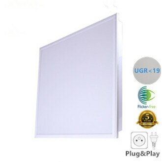 Panneau LED Direct light Expert 60x60cm 36w 3000k / blanc chaud UGR 19 - Plug &amp; Play - Pilote sans scintillement