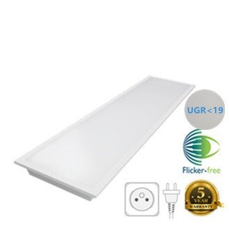 LED Panel direct light Expert 30x120cm 36w 3000k / warm white UGR 19 - Plug &amp; Play-flicker-free driver