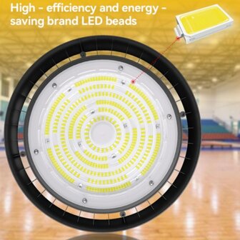 Led high bay lamp SharpBright Powerswitch 100W/70W 4000k/Neutraalwit &ndash; Dimbaar &ndash; PHILIPS driver