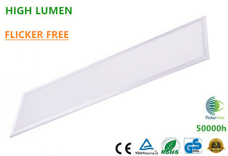 Panneau LED 36W Excellence 120x30cm cadre blanc 3000k / blanc chaud