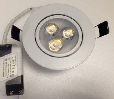 LED SMD ENCASTR&Eacute; SPOT 3W 3000K / blanc chaud