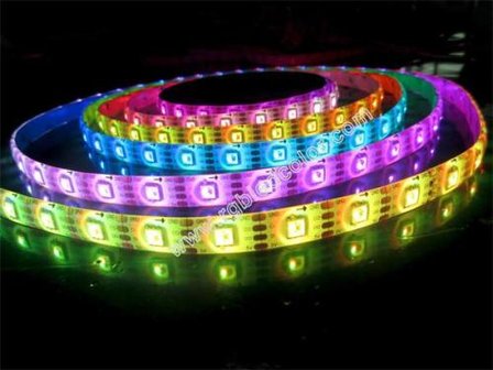 LED STRIP RGB 24V SMD5050 60 LEDs/m 5 meter rol IP65 Spatwaterdicht *14,4W/m