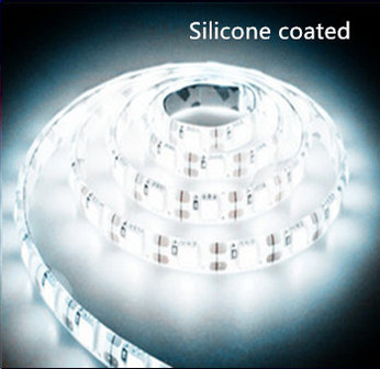 Bande de silicone LED 24v SMD 5050 60 LED / m 6000k / rouleau de 5 m&egrave;tres de lumi&egrave;re du jour