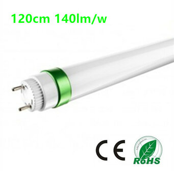 T8 LED tube high lumen 120cm 140lm/w 3000k/warmwit