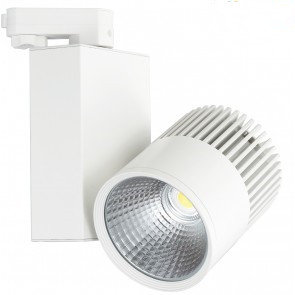 Basic 3 PHASE LED RAIL SPOT 30w WHITE BODY 3000k / warm white