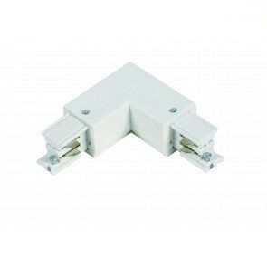 L-vorm connector   *** 3 fase rail - wit