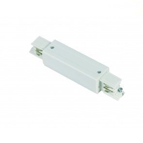 I-vorm connector * 3 fase rail - wit