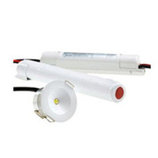 Premium Eye LED &eacute;clairage de secours spot encastrable 3W &Oslash;42.5mm 110lm couvercle blanc anneau