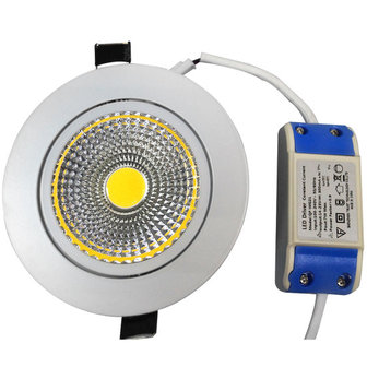 LED COB ENCASTR&Eacute; SPOT 7W 6000K / lumi&egrave;re du jour