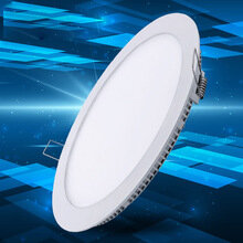 Downlight LED Panneau encastrable rond Excellence 18W 3000K / blanc chaud avec cordon d&#039;alimentation 1,5m