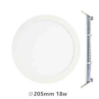 LED downlight recessed panel round Excellence 18w 4000k / Neutral white incl. 1,5m power cord