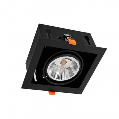 AR111 LUMINAIRE ENCASTRÉ AVEC RACCORD GU10 * noir