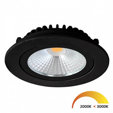 LED recessed spot Premium 5w dim to warm 2000 / 3000K black