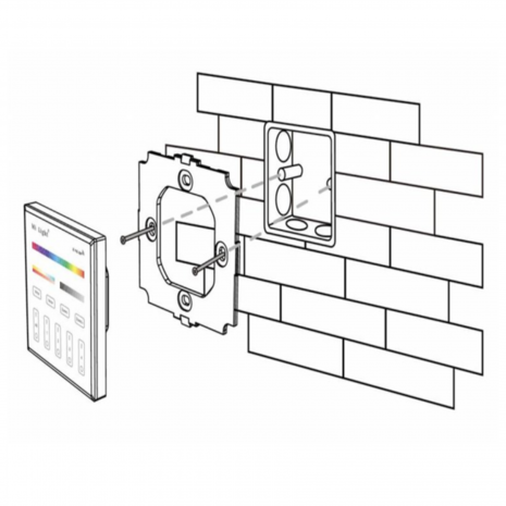 Commande murale encastrée Mi Light RGB + CCT Touch, 4 zones 220V