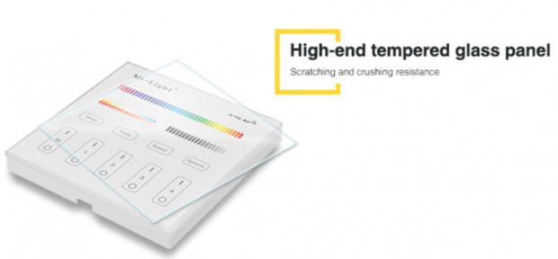 Mi Light RGB+CCT Touch Inbouw wandbediening, 4-zones 220V