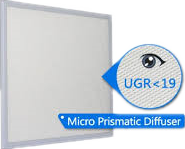 LED Panel direct light Expert 60x60cm 36w 3000k / warm white UGR 19 - Plug & Play - flicker-free driver