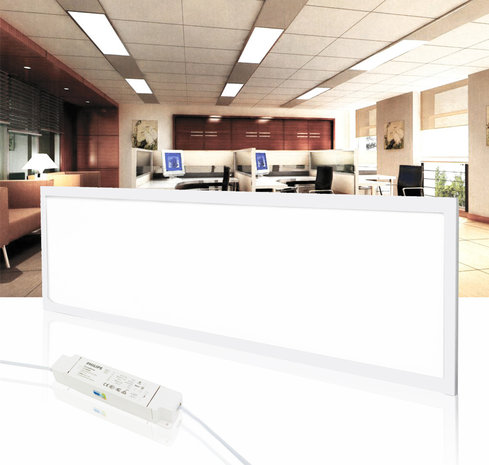 Panneau LED Direct light Expert 30x120cm 36w 6000k / lumière du jour UGR 19 - Plug & Play - Pilote  sans scintillement