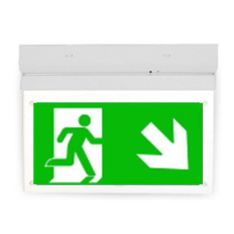 LED emergency lighting down stairs left / right 2W - Surface mounted