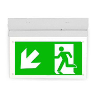 LED emergency lighting down stairs left / right 2W - Surface mounted