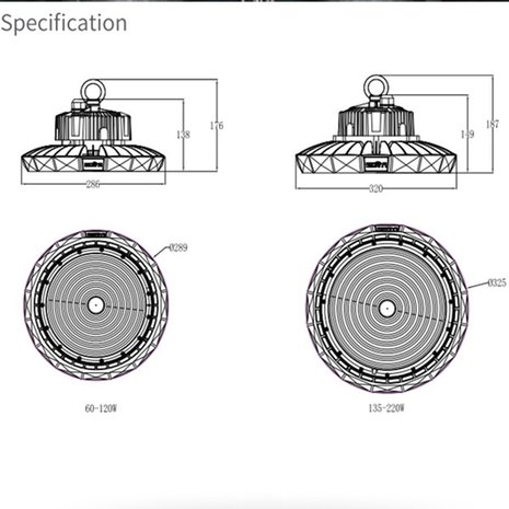 LED Hallenstrahler UFO lampe Super bright 70w 5000k/Tageslicht Flimmerfreier *90°