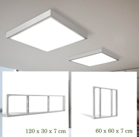 OBERFLÄCHENRAHMEN FÜR LED-PANEL DIREKTES LICHT 60x60cm