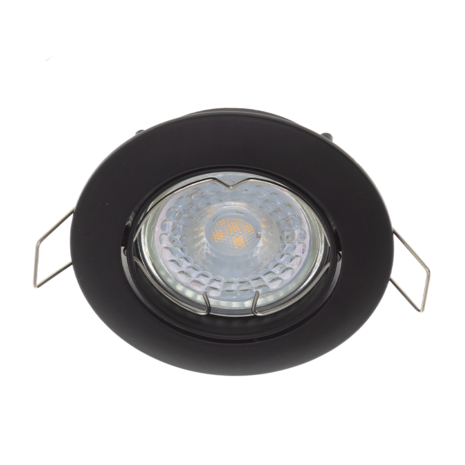 Support Luminaire Spot LED AEGIR Inclinable aluminium noir IP22 - Base GU10  incluse