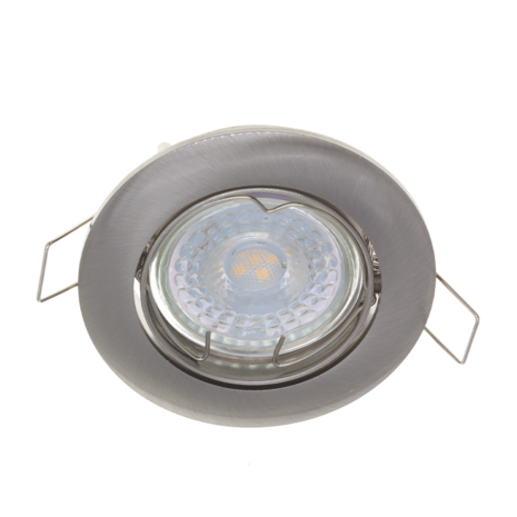 Support Luminaire spot LED AEGIR Inclinable Argent IP22 Aluminium - Base GU10  incluse