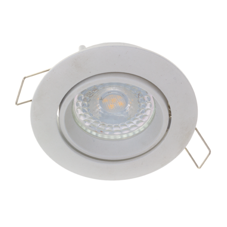 LED Spot Armatuur NAIAD Kantelbaar Wit IP22 Aluminium - incl. GU10 fitting