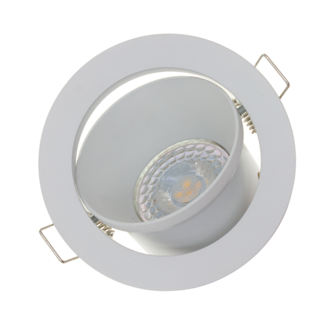 LED Spot Armatuur SALACIA Kantelbaar Wit IP22 Aluminium - incl. GU10 fitting