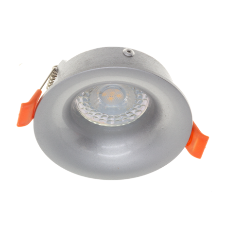 LED Spot Armatuur GANYMEDE Zilver IP22 Aluminium - incl. GU10 fitting