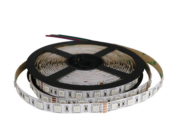 LED STRIP RGB+CCT 24v SMD5050 60 LEDs/m 5 meter rol IP65 Spatwaterdicht  *10W/m - ledpanelswholesale