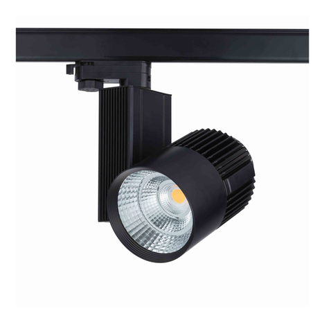 3 FASE LED RAILSPOT Prof. 30w black body 3000k/Warmwit