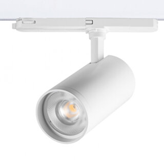 3 FASE LED RAILSPOT Powergear 30w white body 3000k/Warmwit - Epistar LED chips