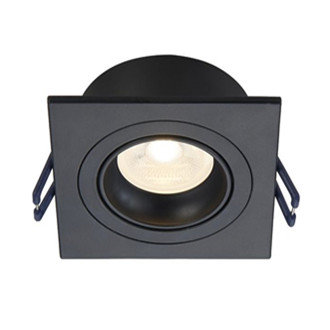 LED Spot Armatuur PASIPHAE kantelbaar Zwart IP22 Aluminium - incl. GU10 fitting - vierkant