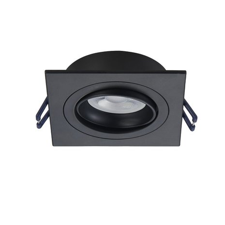 LED Spot Armatuur PASIPHAE kantelbaar Zwart IP22 Aluminium - incl. GU10 fitting - vierkant