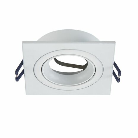 LED Spot Armatuur PASIPHAE kantelbaar Wit IP22 Aluminium - incl. GU10 fitting - vierkant