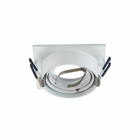 LED Spot Armatuur PASIPHAE kantelbaar Wit IP22 Aluminium - incl. GU10 fitting - vierkant