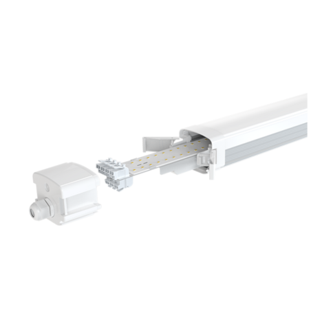 LED TRI-PROOF Aluprof 120cm 23-29-34-40W CCT SWITCH IP65 IK10 