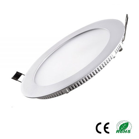 6W LED downlight inbouwpaneel rond ∅120mm 2800k/warmwit