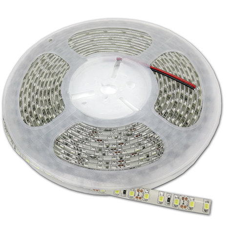 LED-STREIFEN Silizium 12 V SMD 2835 60 LEDs / m 4500 K / Neutralweiß 5-Meter-Rolle * PROFESSIONELL