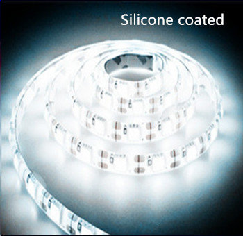 Bande de silicone LED 24v SMD 5050 60 LED / m 6000k / rouleau de 5 mètres de lumière du jour