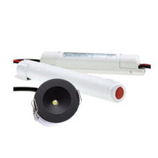 Eclairage de secours Premium Eye LED 3W Ø42.5mm 110lm anneau de protection noir