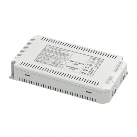 Noodunit output 15-65W 30Vdc voor LED paneel-spot-downlighter