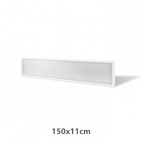 - Lieferung mit Treiber, 1,5 m Kabel und Euro-Stecker - Hohe Effizienz - flimmerfreier LED-Treiber  LED Panel Premium 150x11cm 40w weißer Rahmen 6000k / Tageslicht