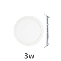 LED downlight recessed panel round Excellence 3w 3000k / warm white incl. 1,5m power cord LED downlight recessed panel round Excellence 3w 3000k / warm white incl. 1,5m power cord