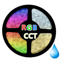 LED STRIP RGB+CCT 24v SMD5050 60 LEDs/m 5 meter rol IP65 Spatwaterdicht *10W/m LED STRIP RGB+CCT 24v SMD5050 60 LEDs/m 5 meter rol IP65 Spatwaterdicht *10W/m