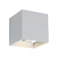 LED wandlamp CUBE 2x3W dimbaar IP65 Witte 3000k/warmwit -Tweezijdig oplichtend
