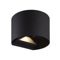 LED wandlamp Belux 2x3W dimbaar IP65 Zwart 3000k/warmwit - Tweezijdig oplichtend