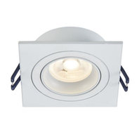 LED Spot Armatuur PASIPHAE kantelbaar Wit IP22 Aluminium - incl. GU10 fitting - vierkant LED Spot Armatuur PASIPHAE kantelbaar Wit IP22 Aluminium - incl. GU10 fitting - vierkant