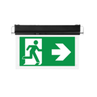 Black AT-autotest recessed led noodverlichting 2W IP20